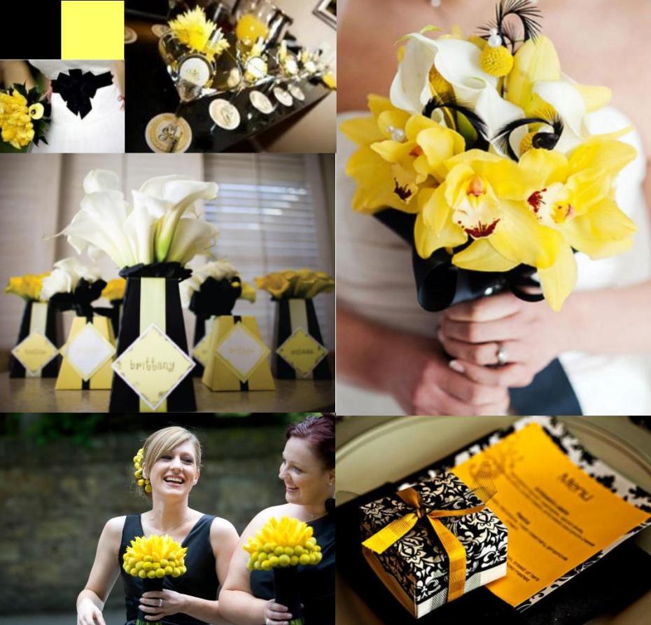 black-and-yellow-wedding-decoration