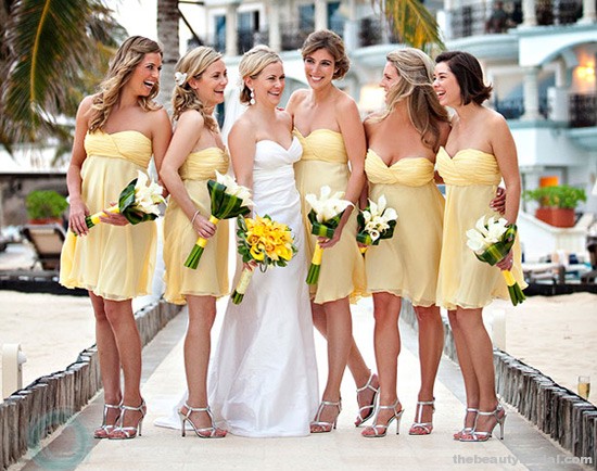 bridesmaid-dresses-yellow